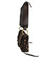 Leopard Print Flap Fringe Bag, bottom view